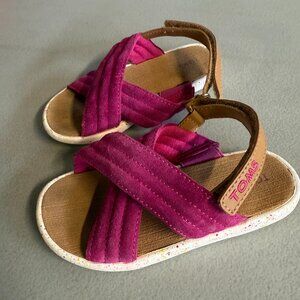 Toms Pink Sandals - Kids Size T8